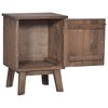 vidaXL Bedside Cabinet 15.7"x11.8"x20.9" Solid Teak Wood - 3 of 4