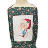 Handmade Santa Sleigh Apron with Cross-Stitch Santa Face – For Home or Restaurant - 2 of 3