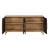 NicBex 62.99" Modern 4-Door Sideboard,Kitchen Storage Cabinets with Carved Flower Design and Metal Handle for Kitchen and Dining Room,Brown - 4 of 4