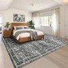 Vintage Area Rug for Living Room, Washable Non Slip Rugs, Low Pile Bedroom Rug for Classroom, Office, Dining Room - 3 of 4