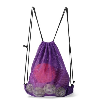 GSE 19"x15" Mesh Drawstring Backpack Bag for Sports Gym Gear, Backpacking, Camping Gear, Travel