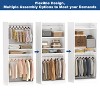 Besiost 36" Wooden Closet Organizer with Adjustable Shelves, Freestanding Wardrobe with Hanging Rails - 2 of 4