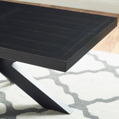 Harris Transitional Black Wood Rectangular Cocktail Table