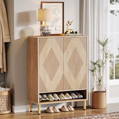 Hommoo 45.5" Shoe Cabinet With Adjustable Shelves