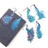 6pcs 5D Peacock Diamond Art Bookmarks Acrylic Peacock Diamond Art Bookmarks Pendant Diamond Art Bookmark Kits for Adults Kids - 3 of 4