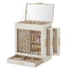 SONGMICS Jewelry Box with Glass Window 5-Layer Jewelry Storage Organizer with 3 Side Drawers - image 2 of 4