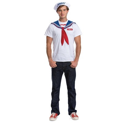 Netflix Stranger Things Adult Scoops Ahoy Disguise Halloween Costume Kit One Size Fits Most: Includes Hat, Collar & Nametag