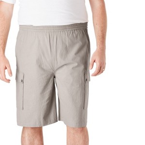 KingSize Full Elastic Waist Gauze Cargo Shorts - 1 of 4