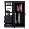 NicBex Armoire Wardrobe Closet Storage Cabinet with Doors & Drawers & Shelves for Bedroom - 3 of 4