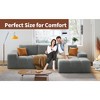 Racxily L-Shape Modular Sofa, Deep Seat with 3 Cushions & Soft Fabric for Living Room, No Assembly - 3 of 4