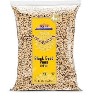 Black Eyed Peas (Dried Lobia) - 64oz (4lbs) 1.81kg - Rani Brand Authentic Indian Products - 1 of 4