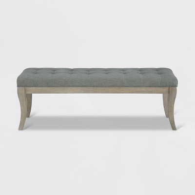 Adina Rectangular Tufted Bench Taupe - Dorel Living