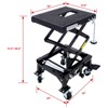 300 Lbs Hydraulic Motorcycle Lift Jack, Motorcycle Scissor Jack Secure Foot Lever, Motorcycle Lift Table with Wheels For Small Dirt Bikes - 3 of 4