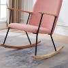 Airsurfer Modern Rocking Chair with Adjustable Headrest, Tech Leather Upholstery, High Back Glider for Nursery, Bedroom, Living Room - 3 of 4