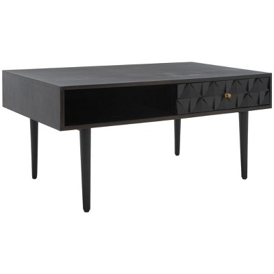 Lexington Walnut Mango Wood Rectangular Coffee Table with Storage