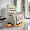 NicBex Velvet Glider Rocking Chair,Upholstered Swivel Recliner Chairs with Lumbar Support,Cozy Rocking Chair,Nursing Chair for Bedroom - 4 of 4