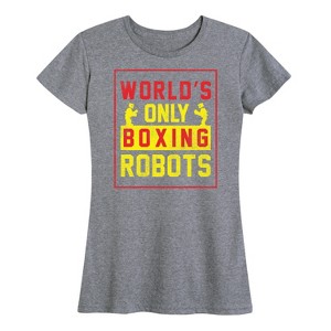 Women's - Rock 'Em Sock 'Em Robots - World Only Boxing Robots Short Sleeve Graphic T-Shirt - 1 of 4