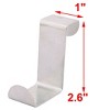 Unique Bargains Home Clothes Hat Cap Stainless Steel Door Hanger Silver Tone 4 Pcs - 2 of 3