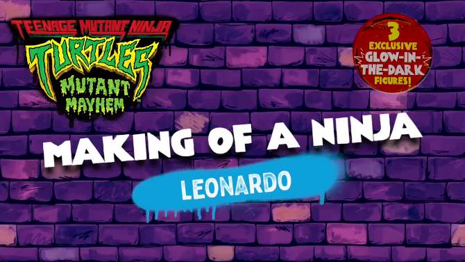 Teenage Mutant Ninja Turtles: Mutant Mayhem Making of a Ninja Leondardo Action Figure Set - 3pk, 2 of 10, play video