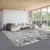 Modern Indoor Abstract Striped Area Rug Washable Low Pile Non Slip Carpet for Living Room Bedroom Soft Easy Care Foldable Floor Mat - 2 of 4