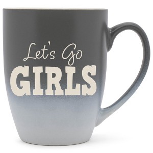 100 North Gray and White Two Toned Ombre, 10 Ounce, Comfortably Fits Your Hands, Ceramic Tea Coffee Cup Mug, Let's Go Girls - 1 of 1