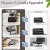 VINGLI Criss Cross Office Chair,PU Leather Computer Chair,Dual-Use with/no Wheels,Lumbar Support Desk Chair,360 Degree Swivel Chairl, Expresso - 4 of 4