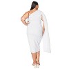 L I V D Women's Spade One Shoulder Cape Dress - 3 of 3