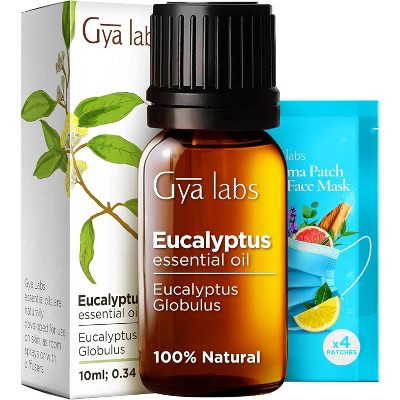 Gya Labs Eucalyptus Essential Oil 0.34 Fl Oz 100% Pure Natural Fresh Cooling Scent