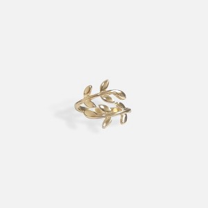 Sanctuary Project by sanctuaire Dainty Olive Branch Adjustable Ring Gold - 1 of 3