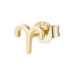 Adornia 14k Gold Vermeil .925 Sterling Silver Single Zodiac Sign Stud Earring - 1 of 3