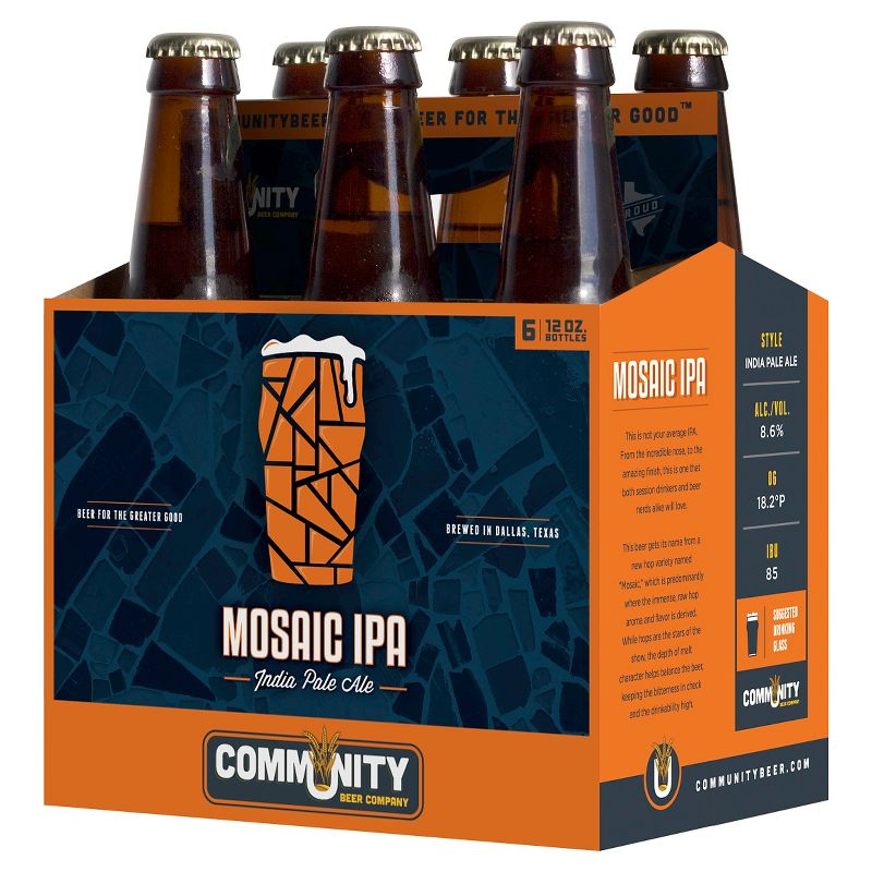 Community Mosaic IPA Beer - 6pk/12 fl oz Bottles, 1 of 2