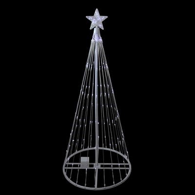 Northlight LED Lighted Show Cone Outdoor Christmas Tree - 4' - Pure White