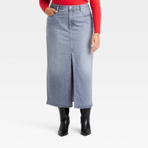 Women's Denim Maxi Skirt - Universal Thread™ - 1 of 3