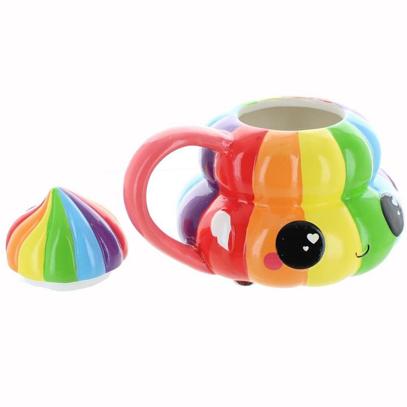 Se7en20 Glitter Galaxy Rainbow Emoji 20oz. Ceramic Mug with Lid, 3 of 7