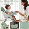 Karl Home 6-in-1 Portable Feeding Rocking Seat Baby High Chair Dining Chair in Gray - 4 of 4