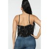 Women's Sequin Fringe V-neck Top - Hera Collection - 2 of 4