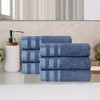 Cotton Medium Weight Hand Towel Set of 6 by Blue Nile Mills - 2 of 4