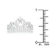 Slickblue Women’s 0.34ct CZ Rhodium Heart Crown Ring, Clear Cubic Zirconia, Simple Design, Sizes 5-10 - 3 of 4