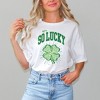 Simply Sage Market Women's Lucky Cheetah Shamrock St. Patrick's Day Short Sleeve Graphic Tee - 2 of 3