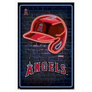 Trends International MLB Los Angeles Angels - Neon Helmet 23 Framed Wall Poster Prints - 1 of 4