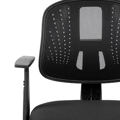 ErgoComfort High-Back Black Mesh Swivel Task Chair with Lumbar Support