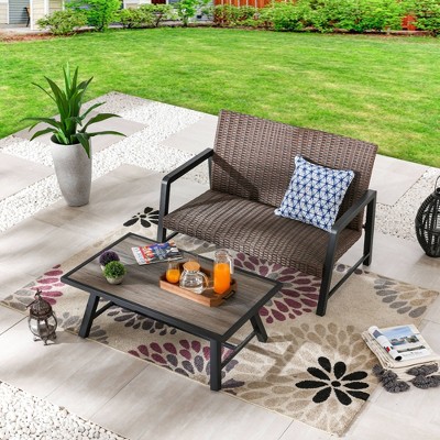 2pc Outdoor Chaise Conversation Set - Patio Festival