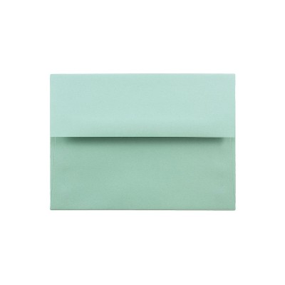 JAM Paper A6 Invitation Envelopes 4.75 x 6.5 Aqua Blue 50/Pack (157460I) 
