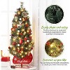 Christmas Tree with 85 Lights, Pre-Lit Artificial Mini Christmas Tree with 8 Mode Includes Red Berries & Sleigh Base for Front Door, Porch - 4 of 4