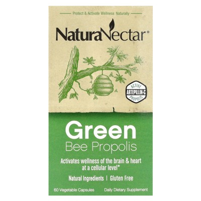 NaturaNectar Green Bee Propolis, 60 Vegetable Capsules