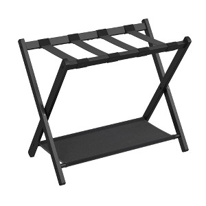 SONGMICS Luggage Rack with Fabric Storage Shelf Suitcasa Stand for Guest Room Bedroom Folding - 1 of 4