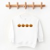 Four Pumpkins - Toddler Graphic Sweatshirt and Youth Graphic Sweatshirt - 2 of 4