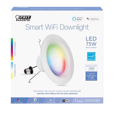 Feit Electric Frost White 6 in. W Aluminum LED Dimmable Recessed Downlight 11.1 W