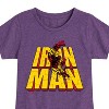 Girls' - Marvel - Iron Man Stacked Name Fitted Short Sleeve Graphic T-Shirt - 2 of 4