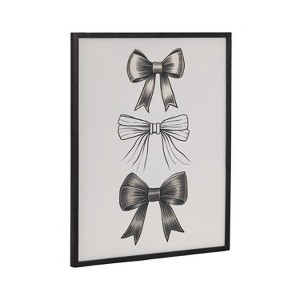 Kate & Laurel All Things Decor 16"x20" Gallery Coquette Preppy Retro Girly Black Bows Print by The Creative Bunch Studio Black - 1 of 4